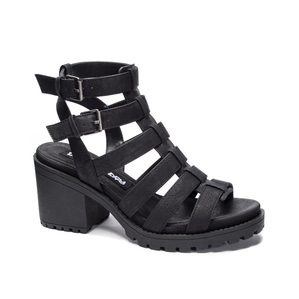 Strap Black Sandal Platform Wedge